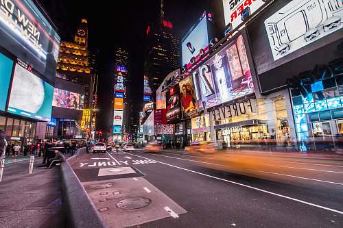 times square timelapse photography of New York Times Square new york